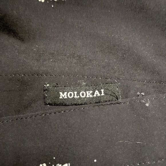 MOLOKAI SURF CO Men's 2XL Black Surfing Skelton Short Sleeve Button Up Shirt - Picture 5 of 8